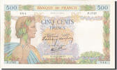 Frankreich 500 Francs Geldschein, 500 F 1940-1944 ''La Paix'' -