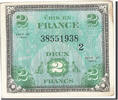 Frankreich 2 Francs Geldschein, 1944 Flag/France, 1944, VZ -