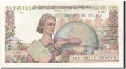 Frankreich 10,000 Francs Geldschein, 10 000 F 1945-1956 ''Génie Français'' -