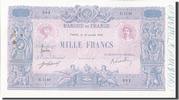 Frankreich 1000 Francs Geldschein, 1 000 F 1889-1926 ''Bleu et Rose'' -