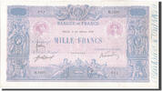 Frankreich 1000 Francs Geldschein, 1 000 F 1889-1926 ''Bleu et Rose'' -