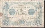 Frankreich 5 Francs Geldschein, 5 F 1912-1917 ''Bleu'', 1916-10-10, S -