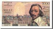 Frankreich 1000 Francs 1955 Geldschein, 1 000 F 1953-1957 Richelieu UNZ-