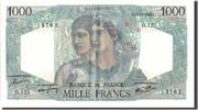 Frankreich 20 Francs Geldschein, 1 000 F 1945-1950 ''Minerve et Hercule'' -