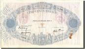 Frankreich 500 Francs Geldschein, 1 000 F 1889-1926 ''Bleu et Rose'' -