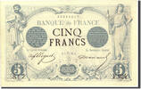 Frankreich 5 Francs Geldschein, 5 F 1871-1874 ''Noir'', 1872-09-05, VZ+ -