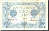 Frankreich 5 Francs Geldschein, 5 F 1912-1917 ''Bleu'', 1915-05-01, SS+ -