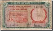 Nigeria 5 Shillings Geldschein, Undated (1968), Undated, KM:10a, S -