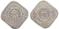 Niederlande 5 Cents 1932 Münze, Wilhelmina I, SS, Copper-nickel, KM:153