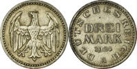 Deutschland, Weimarer Republik 3 Mark Münze, Berlin, SS, Silber -