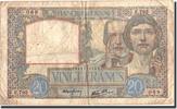 Frankreich 20 Francs Geldschein, 20 F 1939-1942 ''Science et Travail'' -