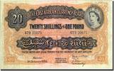 EAST AFRICA 20 Shillings = 1 Pound Geldschein, 1955-01-01, KM:35, SS+ -