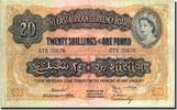 EAST AFRICA 20 Shillings = 1 Pound Geldschein, 1955-01-01, KM:35, VZ -
