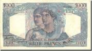 Frankreich 1000 Francs 1 000 F 1945-1950 ''Minerve et Hercule'' -
