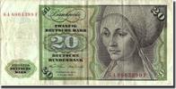 Bundesrepublik Deutschland 20 Deutsche Mark Geldschein, 1970-01-02 -