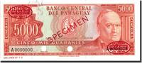Paraguay 5000 Guaranies Geldschein, 1952, Specimen, KM:202s, UNZ -