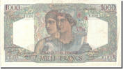 Frankreich 1000 Francs 1 000 F 1945-1950 ''Minerve et Hercule'' -