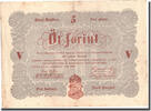 Ungarn 5 Forint Geldschein, 1848-09-01, KM:S116a, SS+ -