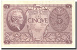 Italien 5 Lire Geldschein, 1944-11-23, KM:31b, UNZ- -