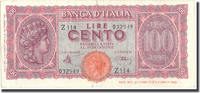 Italien 100 Lire Geldschein, 1944-12-10, KM:75a, SS -