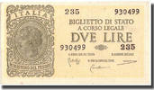 Italien 2 Lire Geldschein, 1944-11-23, KM:30b, UNZ- -