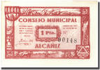 Spanien 1 Peseta Geldschein, Alcaniz, 1937, UNZ- -