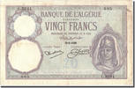 Algeria 20 Francs Geldschein, 1929-06-29, KM:78b, SS -