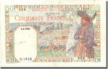 Algeria 50 Francs Geldschein, 1945-04-03, KM:87, SS+ -