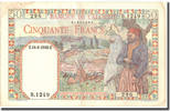 Algeria 50 Francs Geldschein, 1942-08-14, KM:87, SS+ -