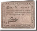Frankreich 5 Sols 1792-07-31, ROUEN, S+ -