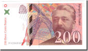 Frankreich 200 Francs Eiffel, 1996, UNZ-, Fayette:75.2, KM:159a -