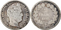 Frankreich 2 Francs Münze, Louis-Philippe, Rouen, SGE+, Silber -