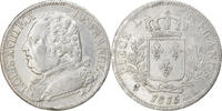 Frankreich 5 Francs Münze, Louis XVIII, Louis XVIII, Bayonne, SS+ -