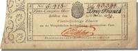 Deutsch Staaten 3 Franken Geldschein, 1820-12-31, VZ -