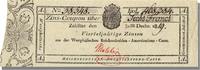Deutsch Staaten 6 Franken Geldschein, 1819-12-31, VZ -