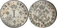 Frankreich Double Sol Münze, Louis XV, Reims, S+, Billon, Gadoury:281 -