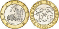 Monaco 10 Francs Münze, Rainier III, UNZ, Bi-Metallic, KM:163 -
