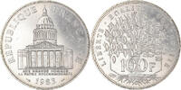 Frankreich 100 Francs Münze, Panthéon, Paris, VZ, Silber, KM:951.1 -