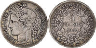 Frankreich 5 Francs Münze, Cérès, Strasbourg, S+, Silber, KM:761.2 -