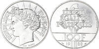 Frankreich 100 Francs Münze, Paris, UNZ, Silber, KM:966a, Gadoury:903 -