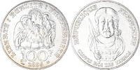 Frankreich 100 Francs Münze, Clovis, VZ+, Silber, KM:1180, Gadoury:953 -