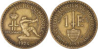Monaco Franc Münze, Louis II, Poissy, SS, Aluminum-Bronze, KM:111 -