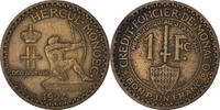 Monaco Franc Münze, Louis II, Poissy, S+, Aluminum-Bronze, KM:111 -