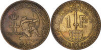 Monaco Franc Münze, Louis II, Poissy, S+, Aluminum-Bronze, KM:111 -