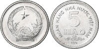 Vietnam 5 Hao SOCIALIST REPUBLIC, Aluminium, STGL, KM:13 -