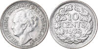 Niederlande 10 Cents Wilhelmina I, Silber, VZ, KM:163 -