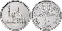 Ägypten 10 Piastres Kupfer-Nickel, VZ, KM:556 -