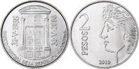 Argentinien 2 Pesos Kupfer-Nickel, UNZ, KM:162 -