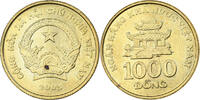 Vietnam 1000 Dông SOCIALIST REPUBLIC, Vantaa, Brass plated steel, UNZ -