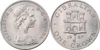 Gibraltar Crown Elizabeth II, Kupfer-Nickel, VZ, KM:4 -